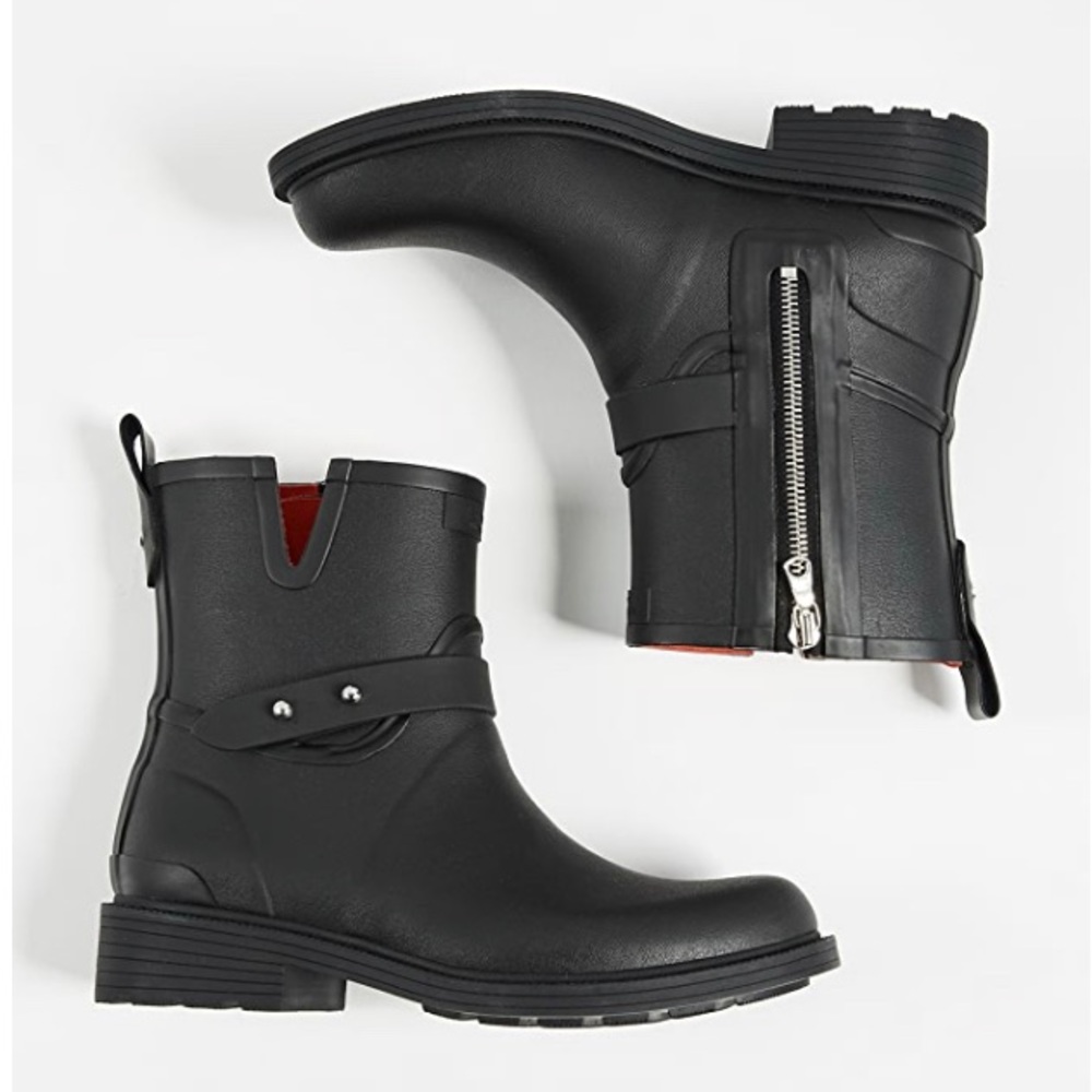 (Sold) Rag & Bone Moto Rain Boots Black 38 - Picture 5 of 11